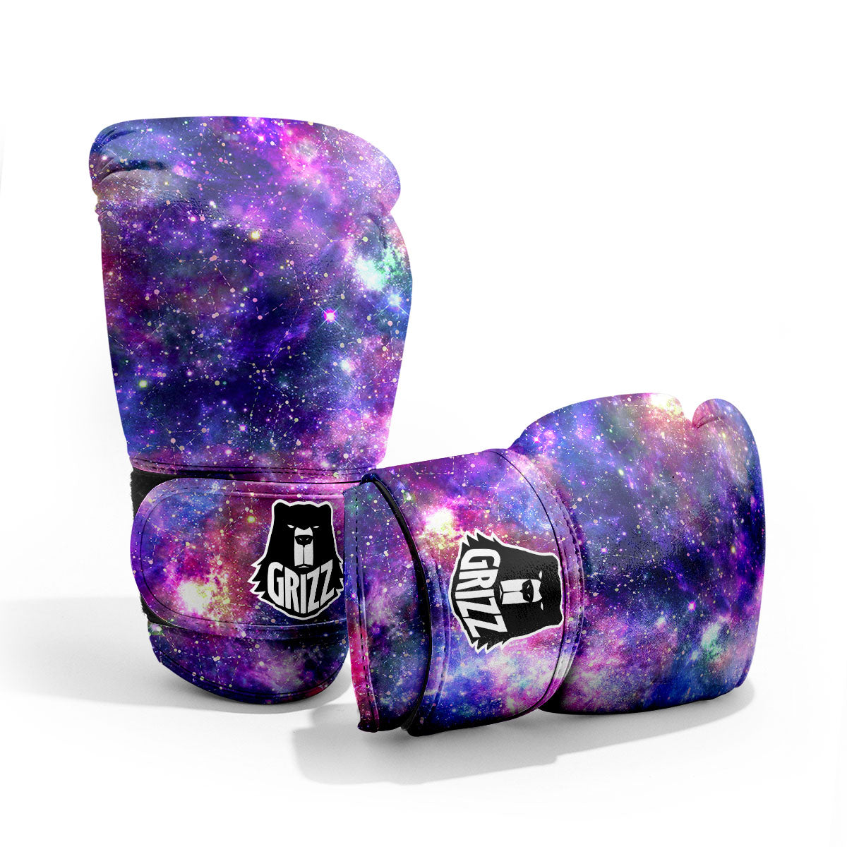 Space Blue Starfield Purple Galaxy Print Pro Boxing Glove