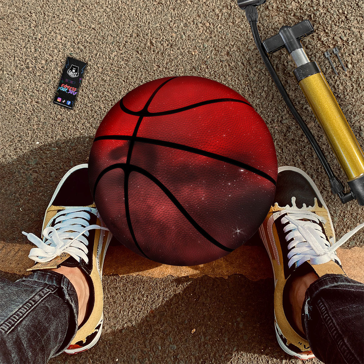Steampunk Gears Print Pattern Basketball