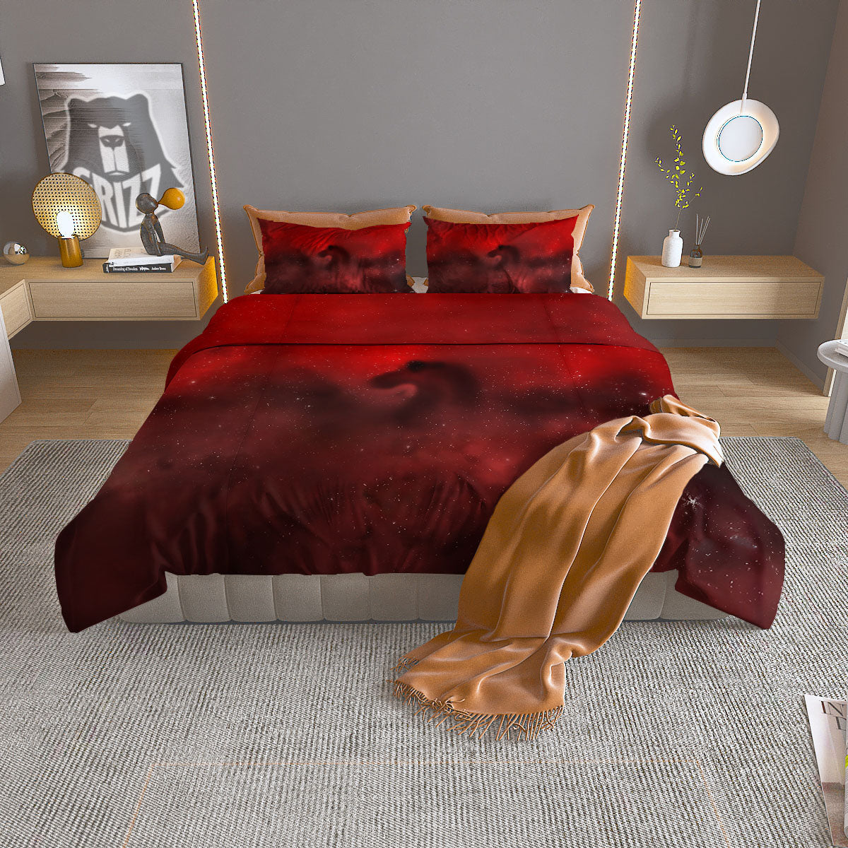 Steampunk Gears Print Pattern Duvet Cover Bedding Set