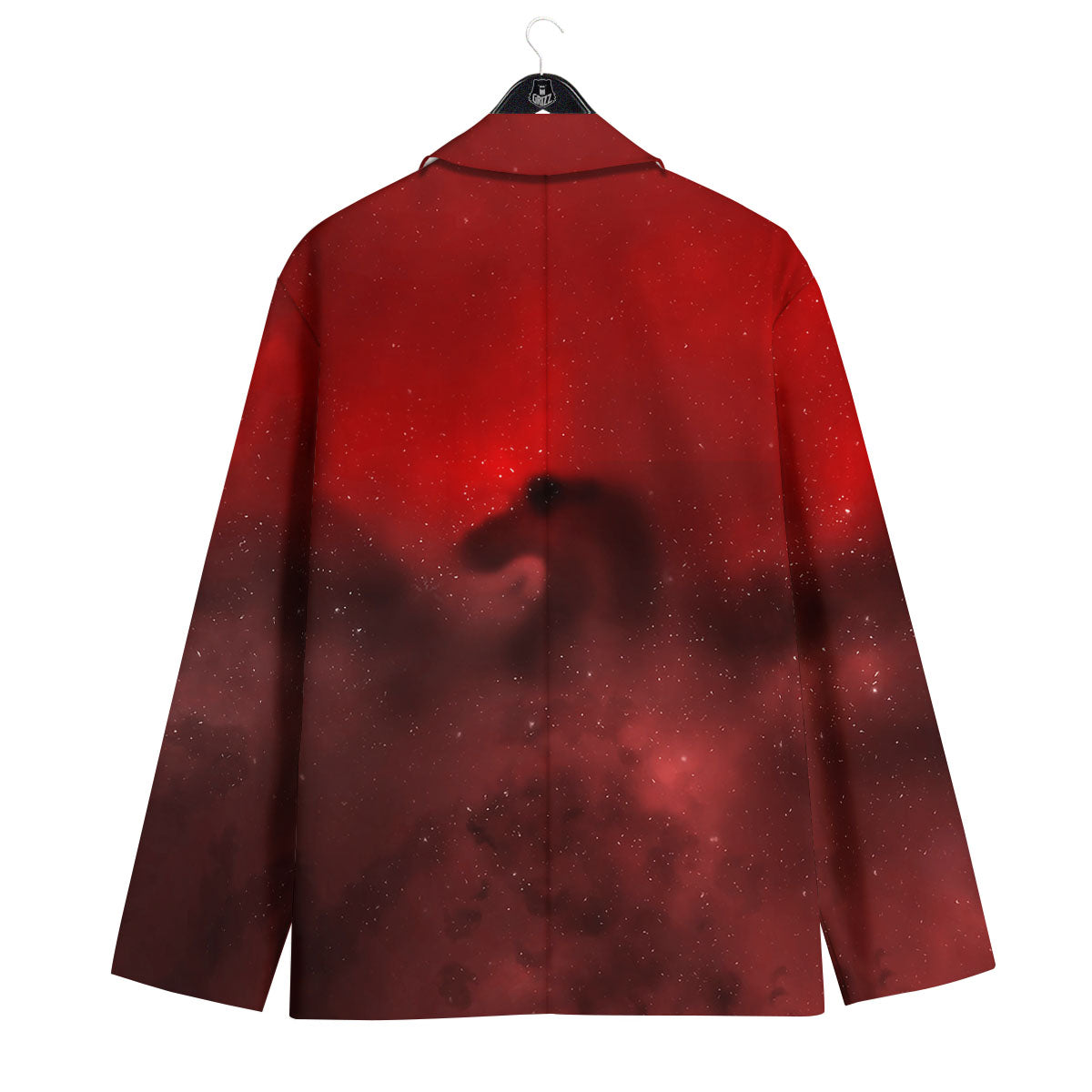 Space Cloud Red Galaxy Print Men's Sport Coat-grizzshop