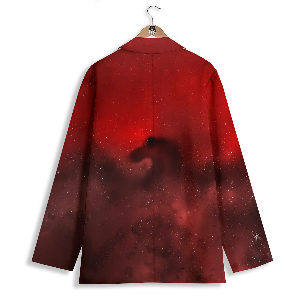 Space Cloud Red Galaxy Print Women's Blazer-grizzshop