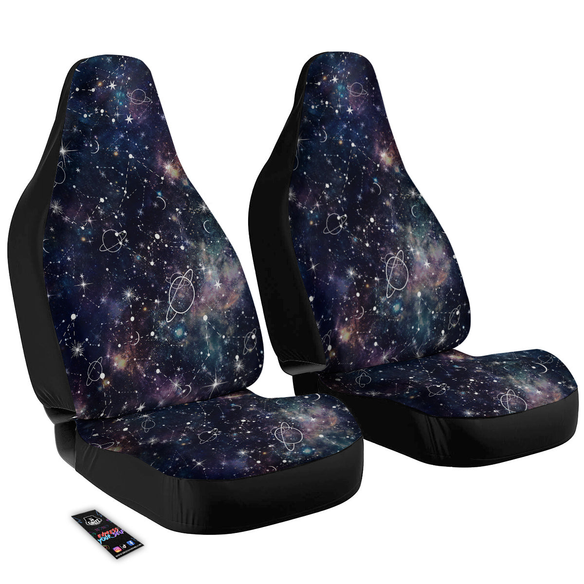 Space Constellation Galaxy Print Car Seat Covers-grizzshop