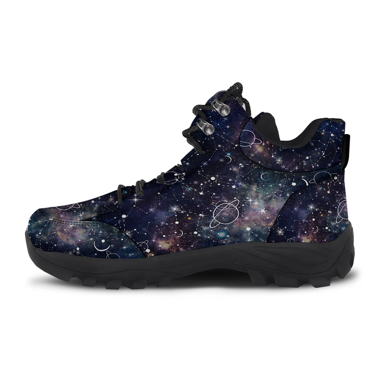 Space Constellation Galaxy Print Hiking Shoes-grizzshop