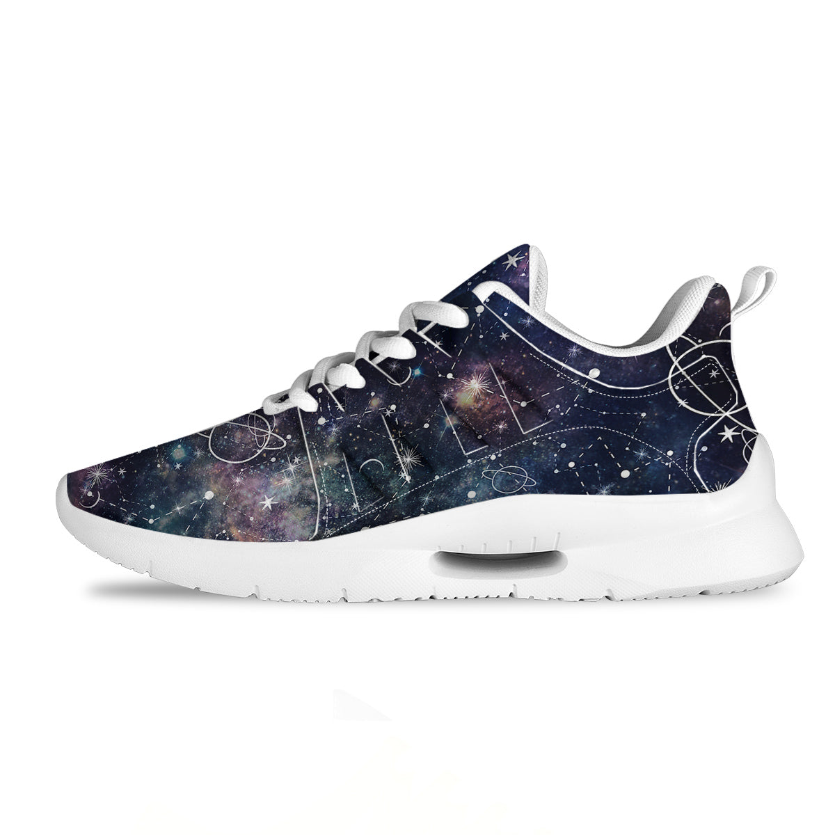 Space Constellation Galaxy Print Tennis Shoes-grizzshop