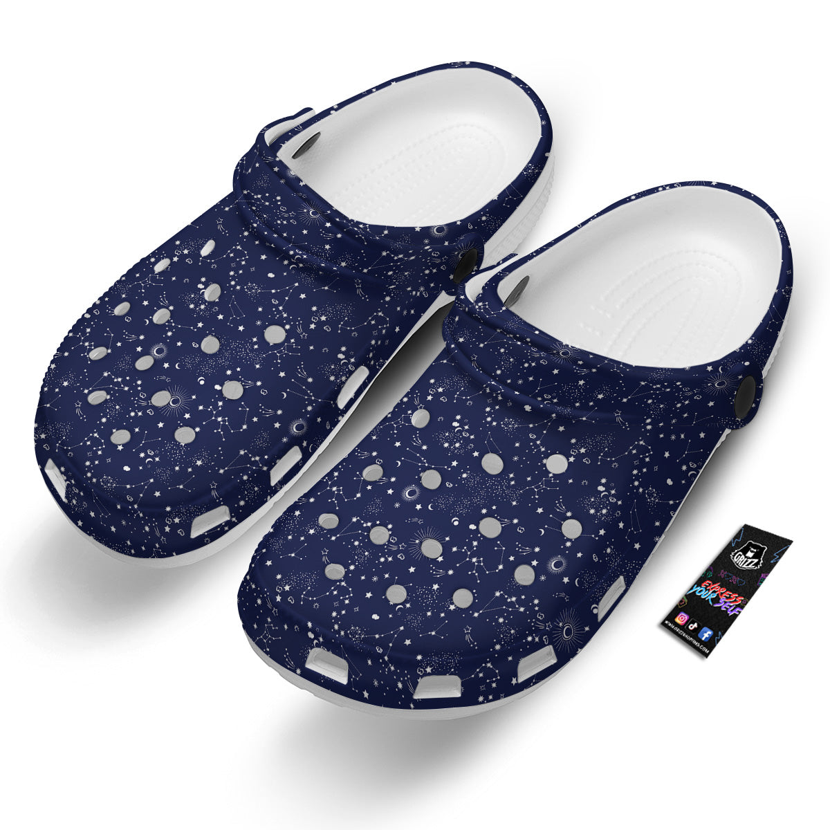 Space Constellation Print Pattern Clog-grizzshop