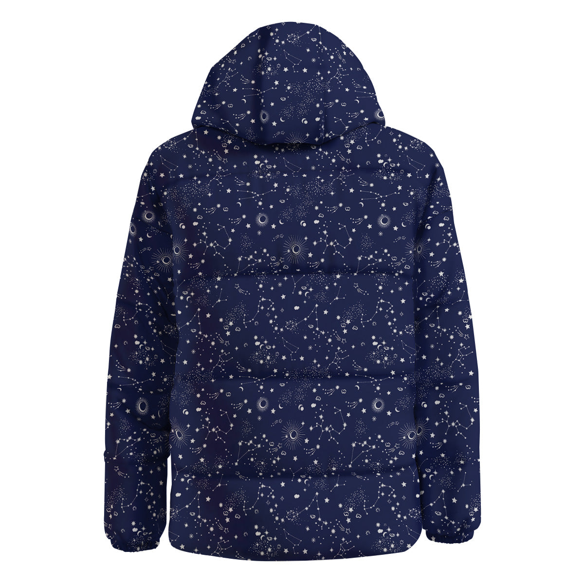 Space Constellation Print Pattern Down Jacket-grizzshop