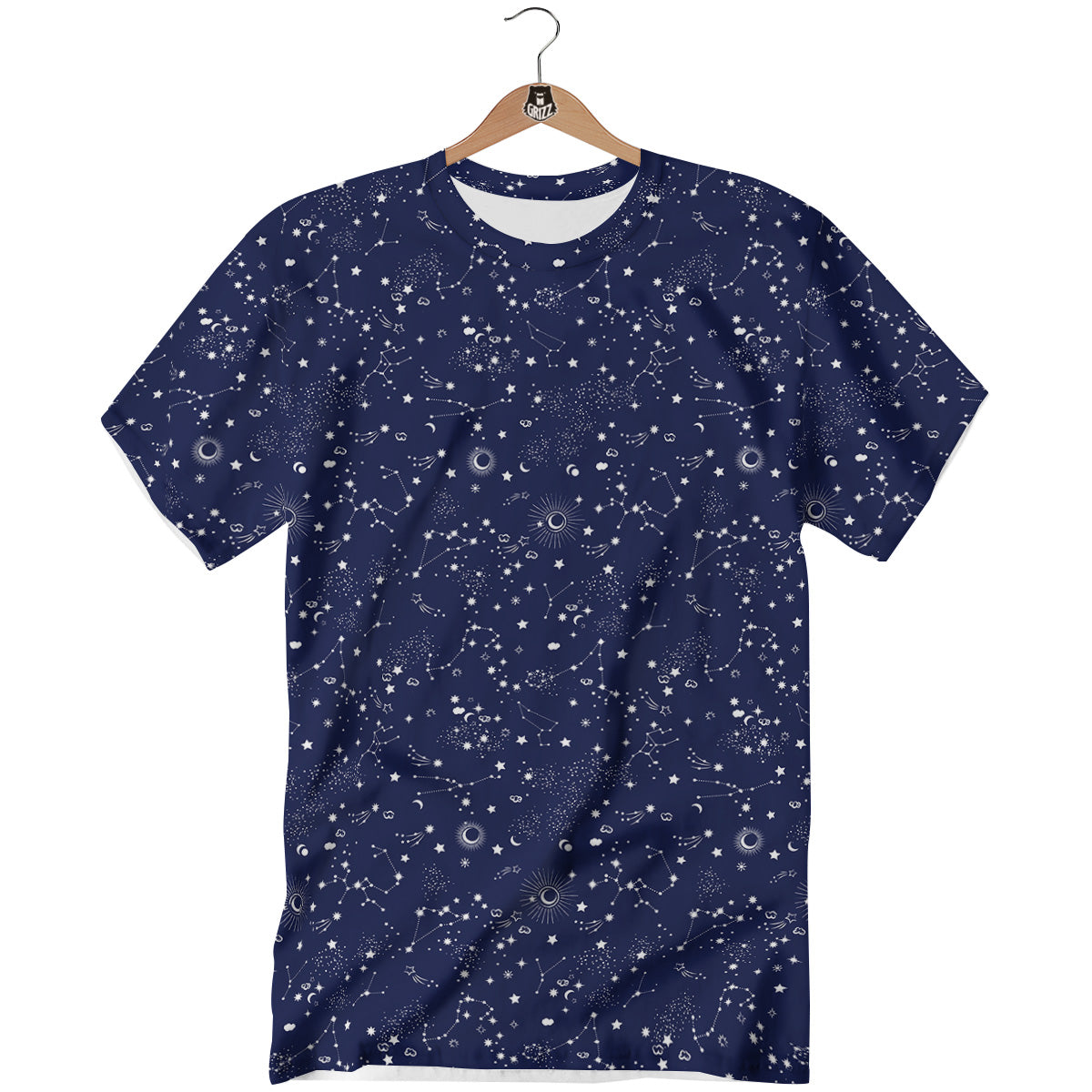Space Constellation Print Pattern T-Shirt-grizzshop