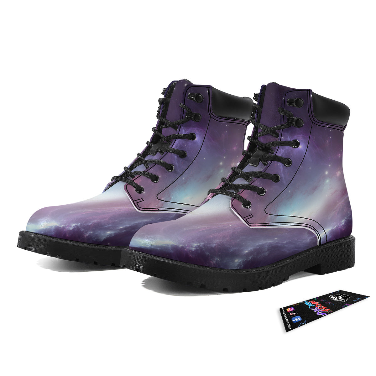 Space Cosmic Print Boots-grizzshop