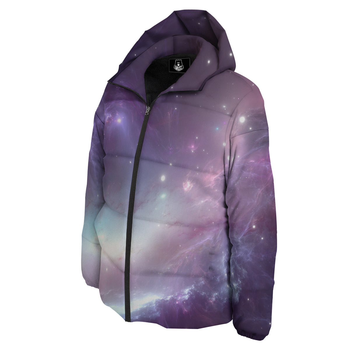 Space Cosmic Print Down Jacket-grizzshop
