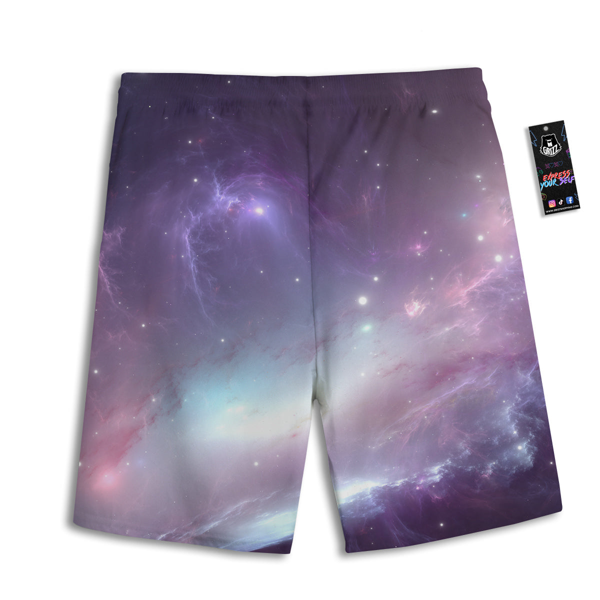 Space Cosmic Print Men's Athletic Shorts