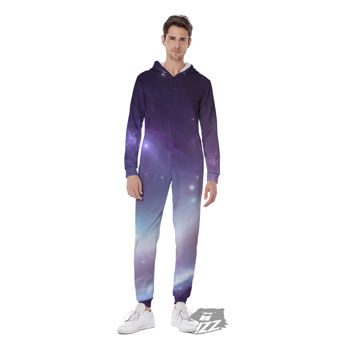 Space Cosmic Print Men's Jumpsuit-grizzshop