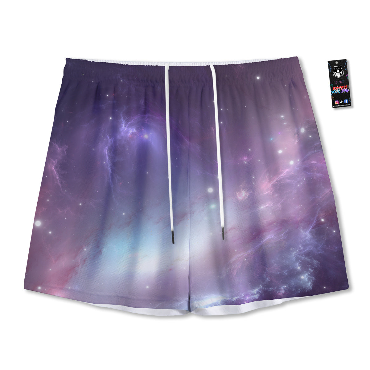 Signs Astrological And Gemini Print Mesh Shorts