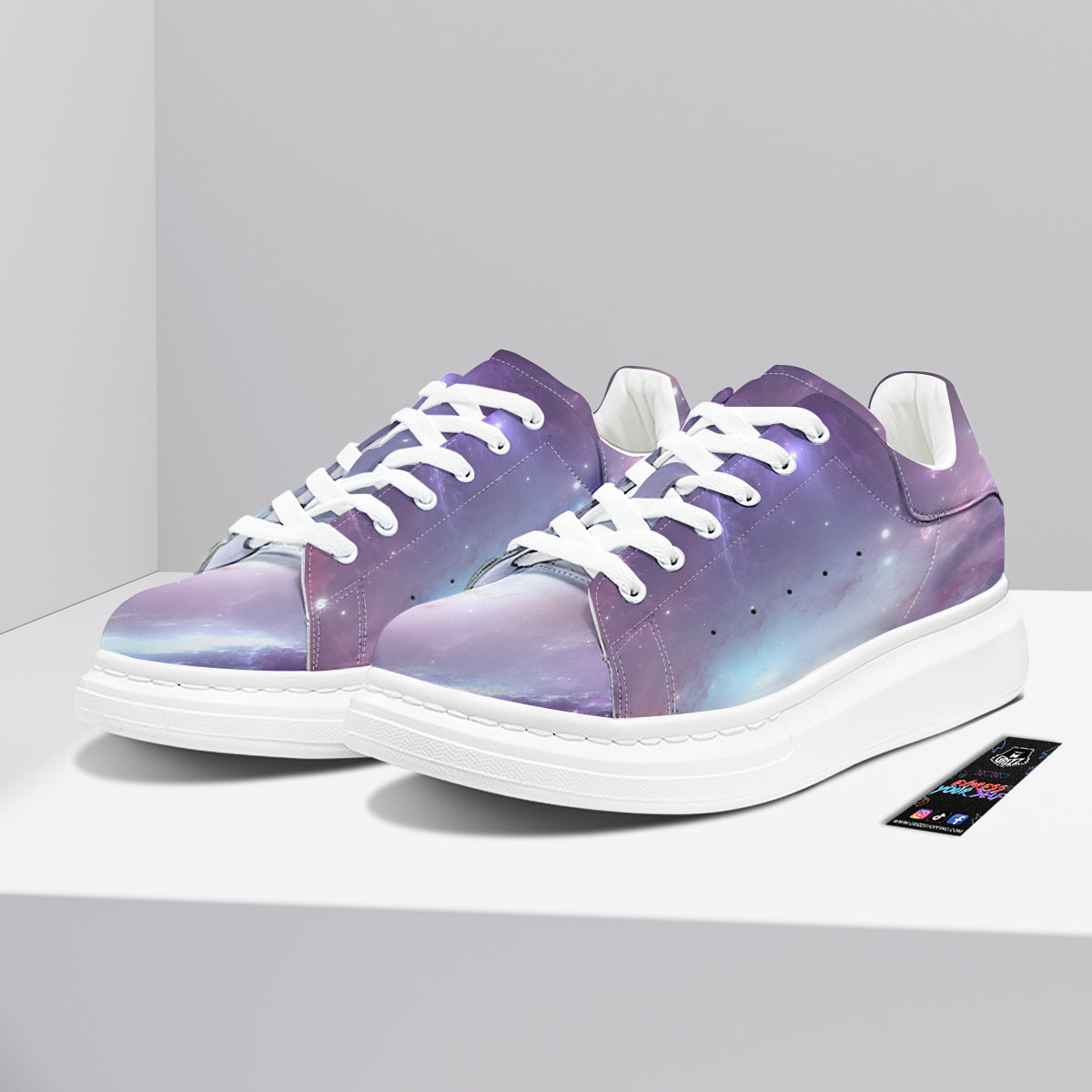Space Cosmic Print Platform Shoes-grizzshop