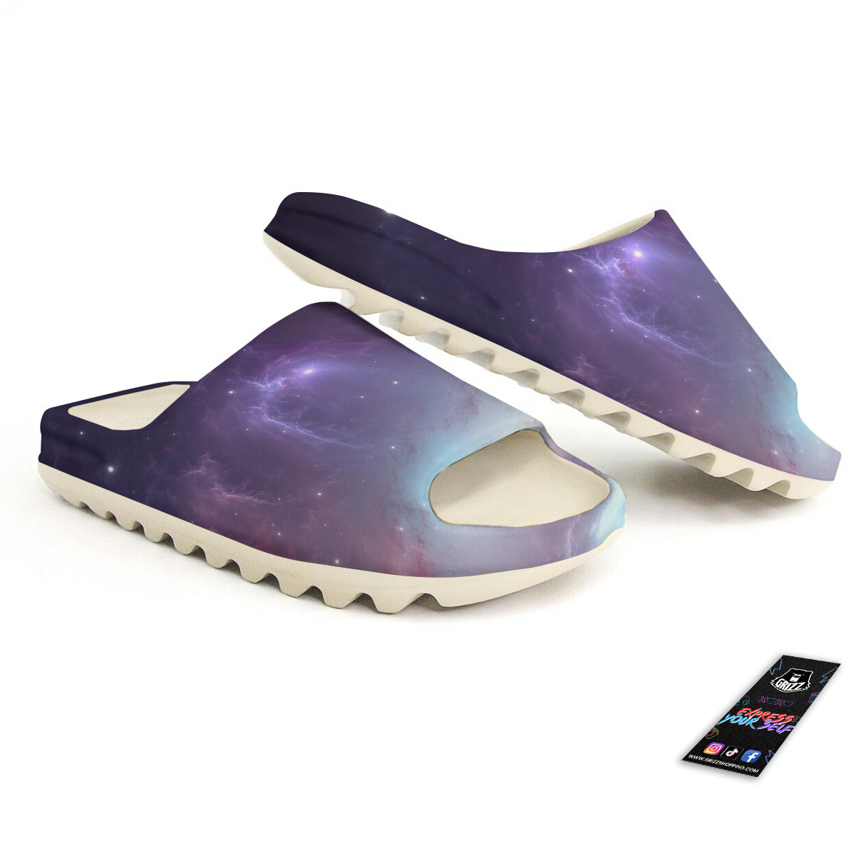 Space Cosmic Print Sandals-grizzshop