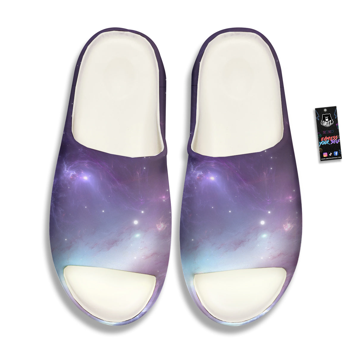 Space Cosmic Print Sandals-grizzshop