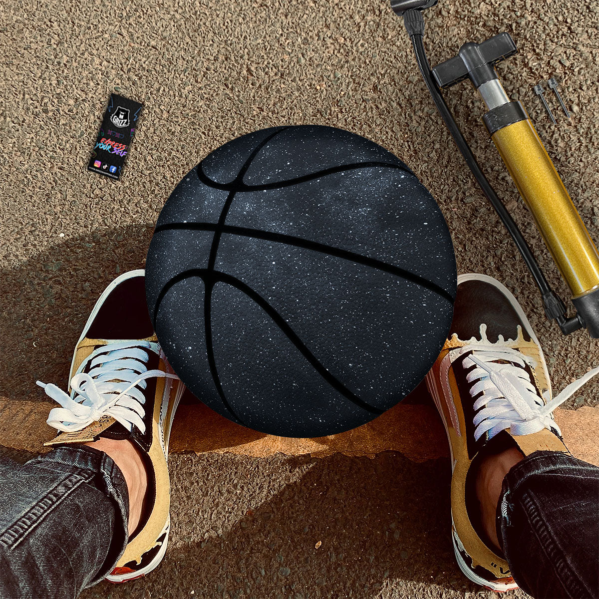 Space Dark Print Basketball-grizzshop