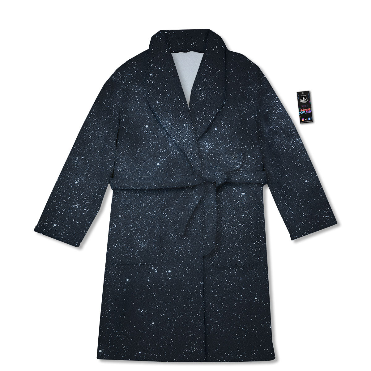 Space Dark Print Bathrobe-grizzshop