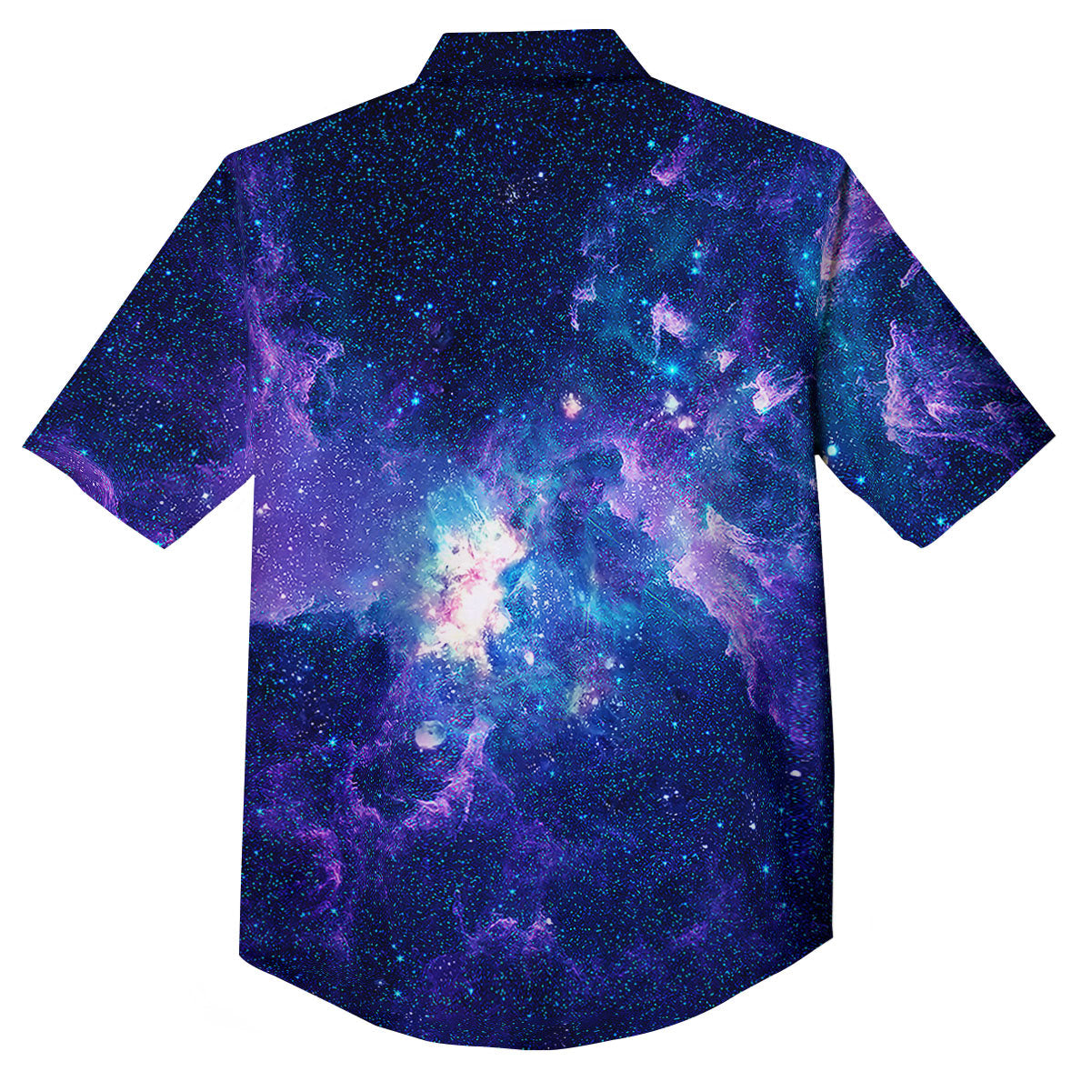 Space Deep Print Button Up Shirt-grizzshop