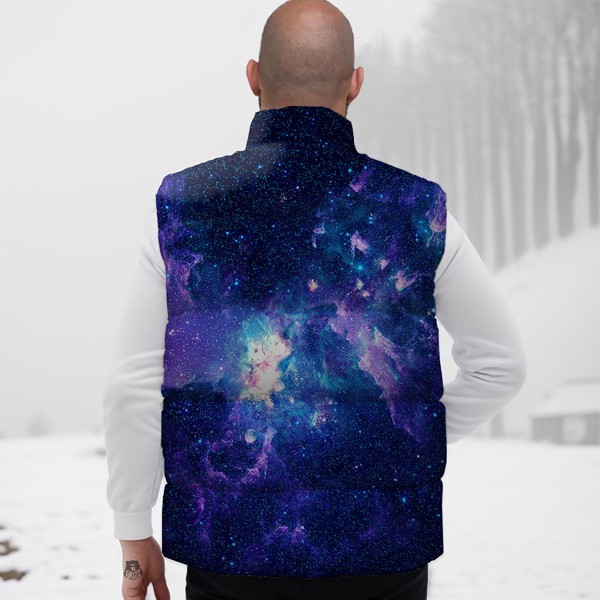 Space Deep Print Down Vest