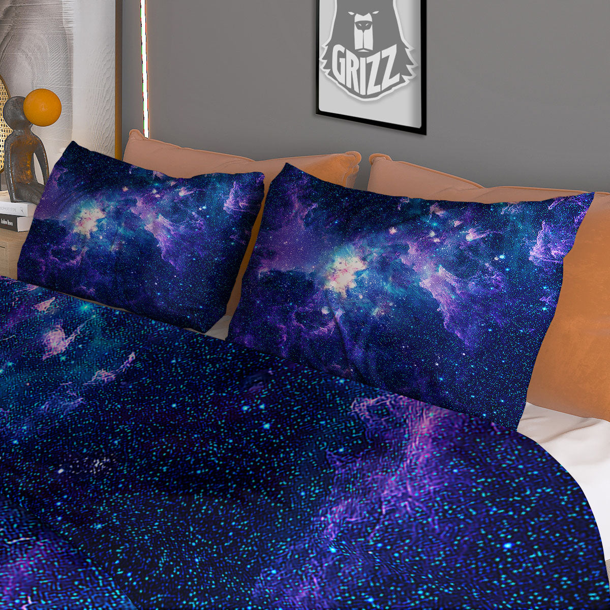 Space Deep Print Duvet Cover Bedding Set