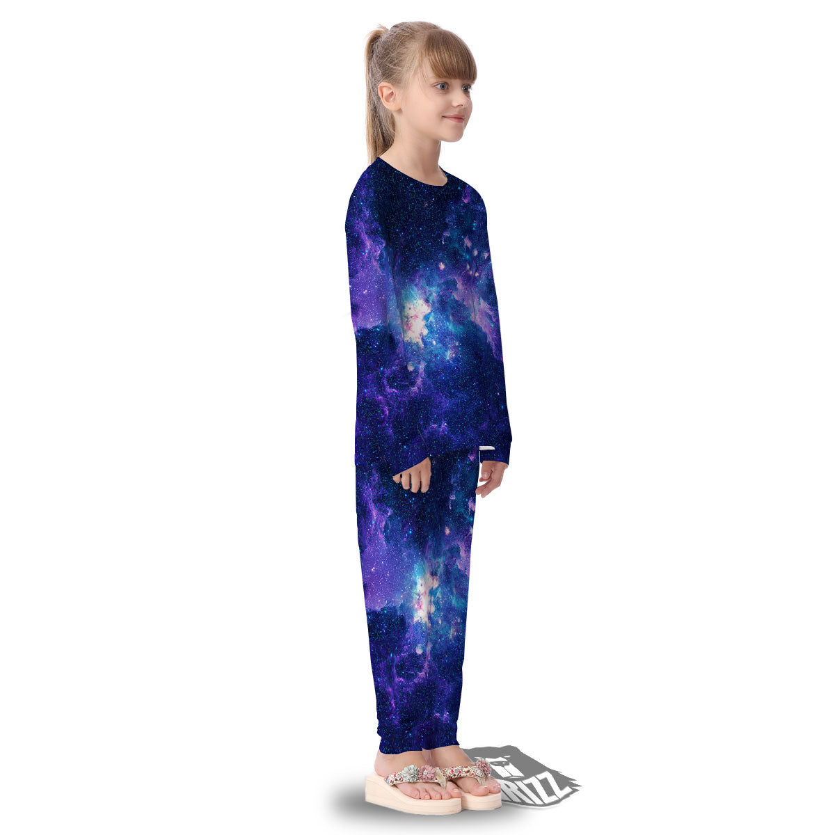 Space Deep Print Kid's Pajamas-grizzshop