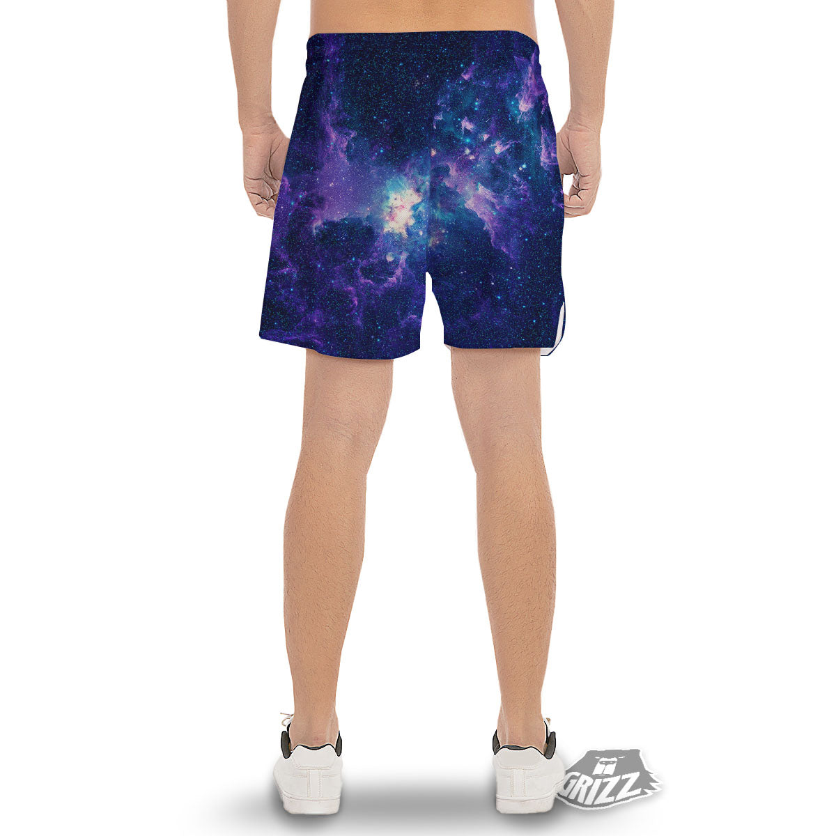 Space Deep Print Men's Gym Shorts-grizzshop