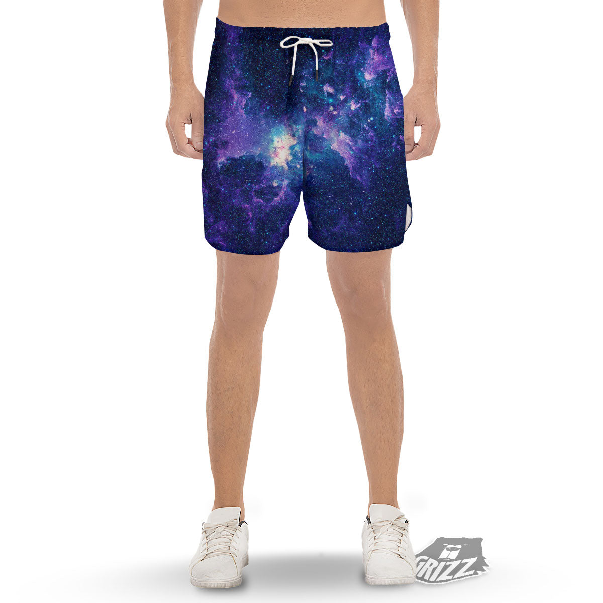 Space Deep Print Men's Gym Shorts-grizzshop