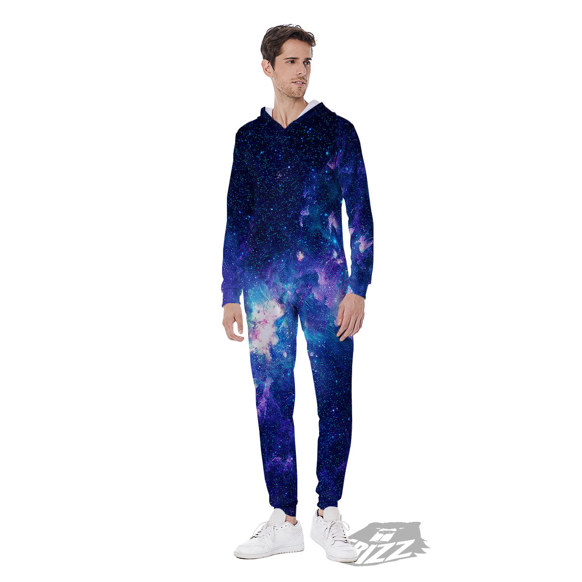 Space Deep Print Men's Jumpsuit-grizzshop