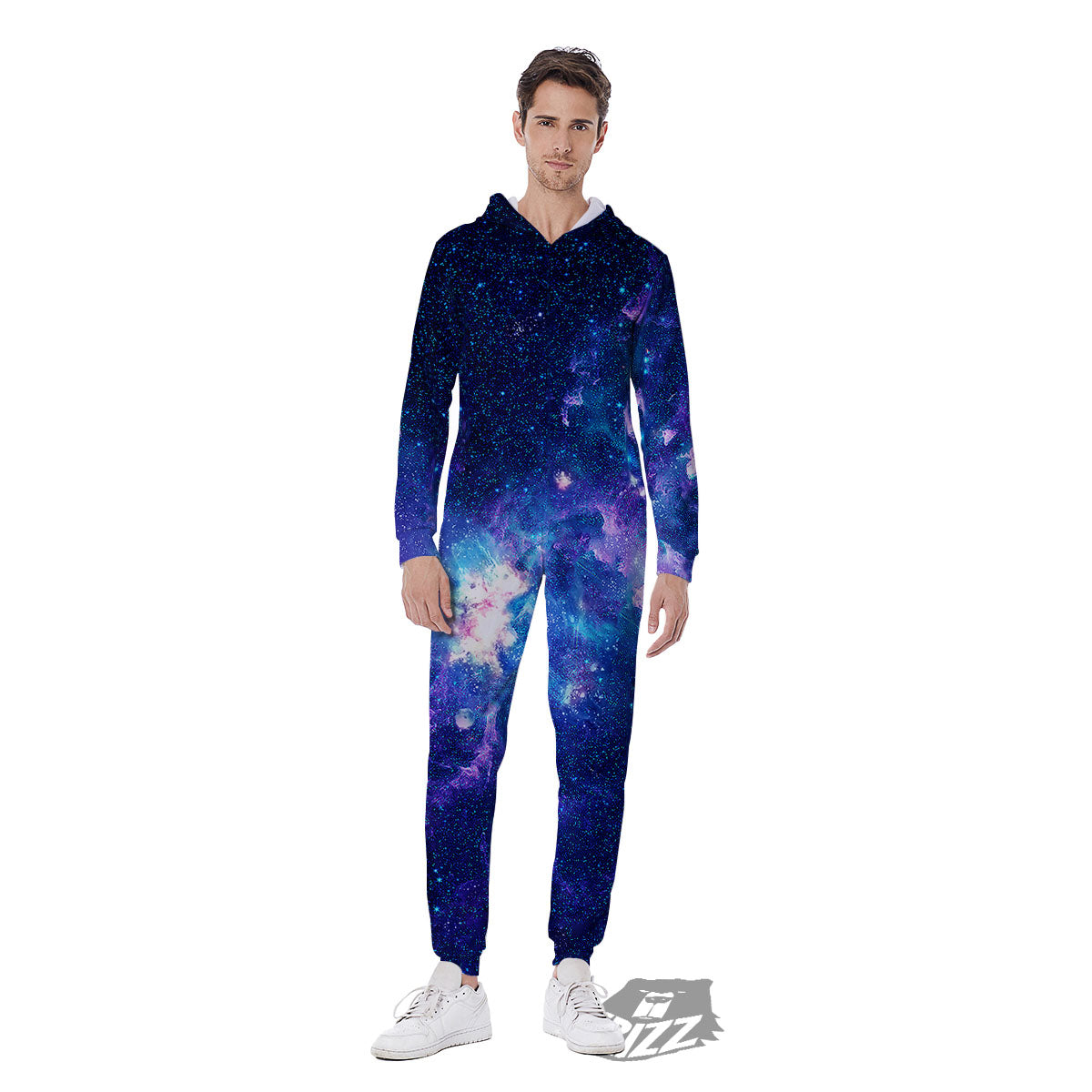 Space Deep Print Men's Jumpsuit-grizzshop