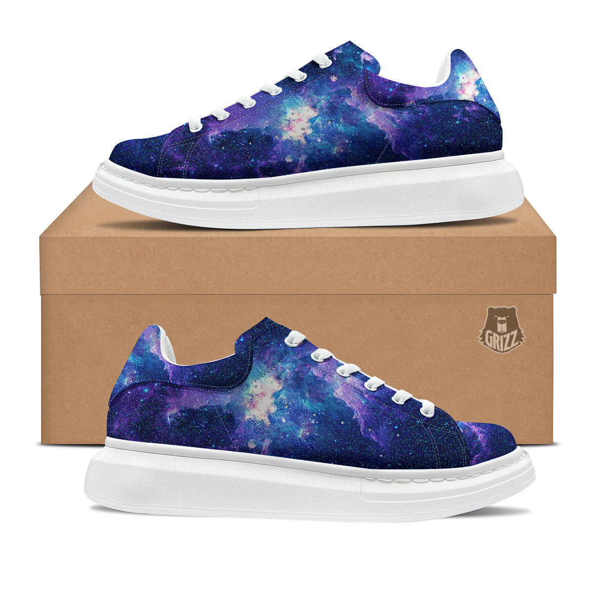 Space Deep Print Platform Shoes-grizzshop