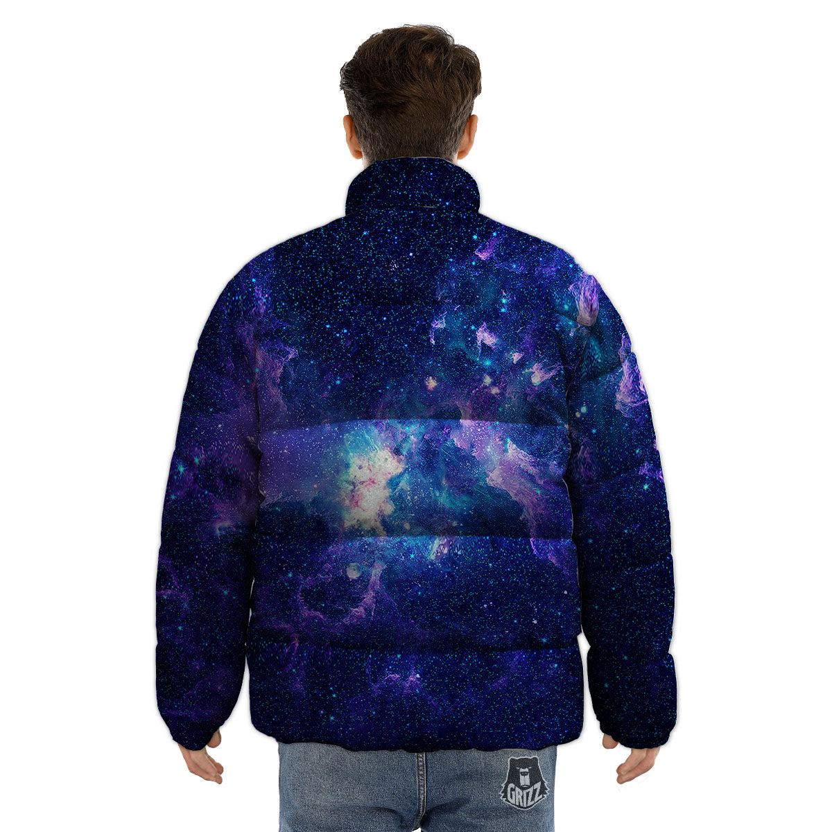 Space Deep Print Puffer Jacket-grizzshop