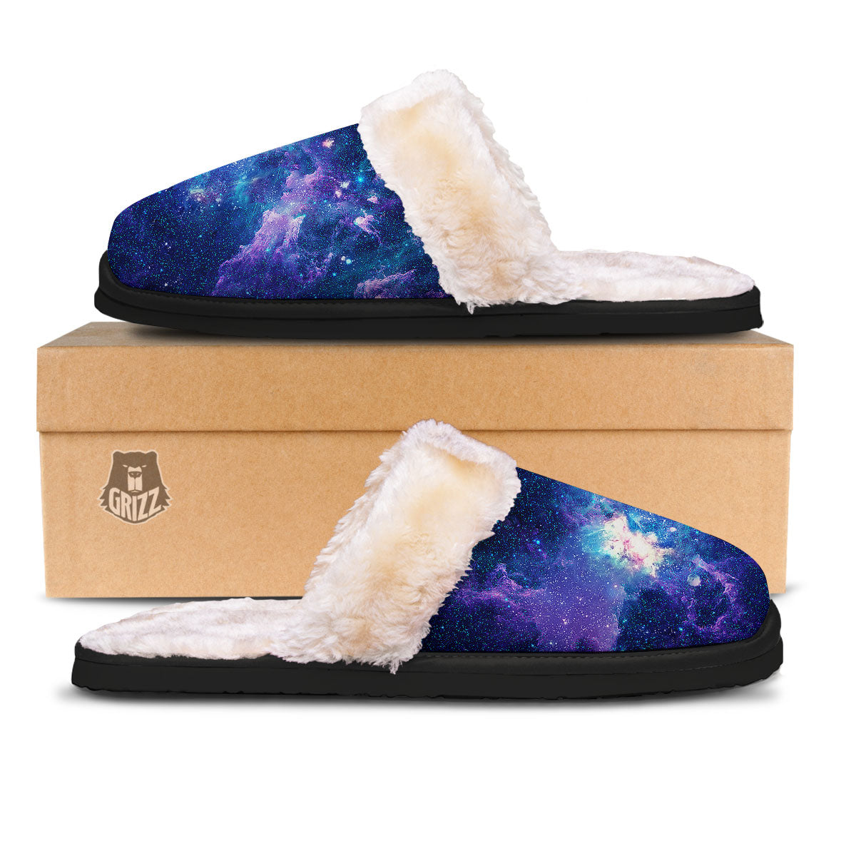 Space Deep Print Slippers-grizzshop