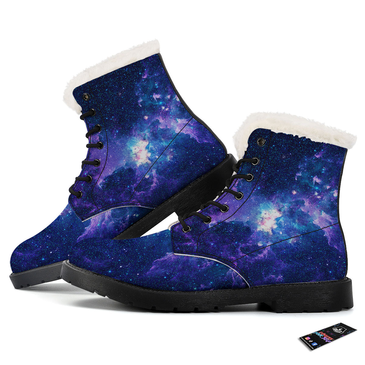 Space Deep Print Winter Boots-grizzshop