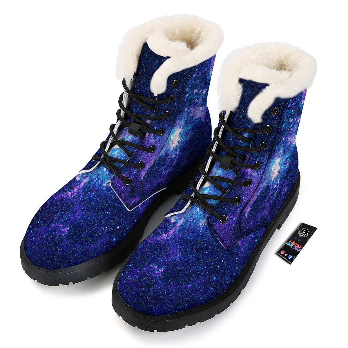Space Deep Print Winter Boots-grizzshop