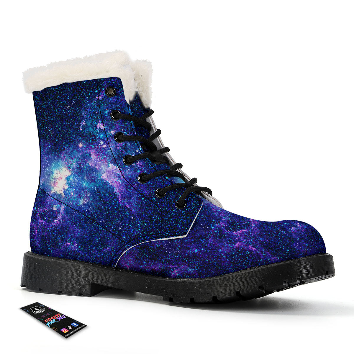 Space Deep Print Winter Boots-grizzshop