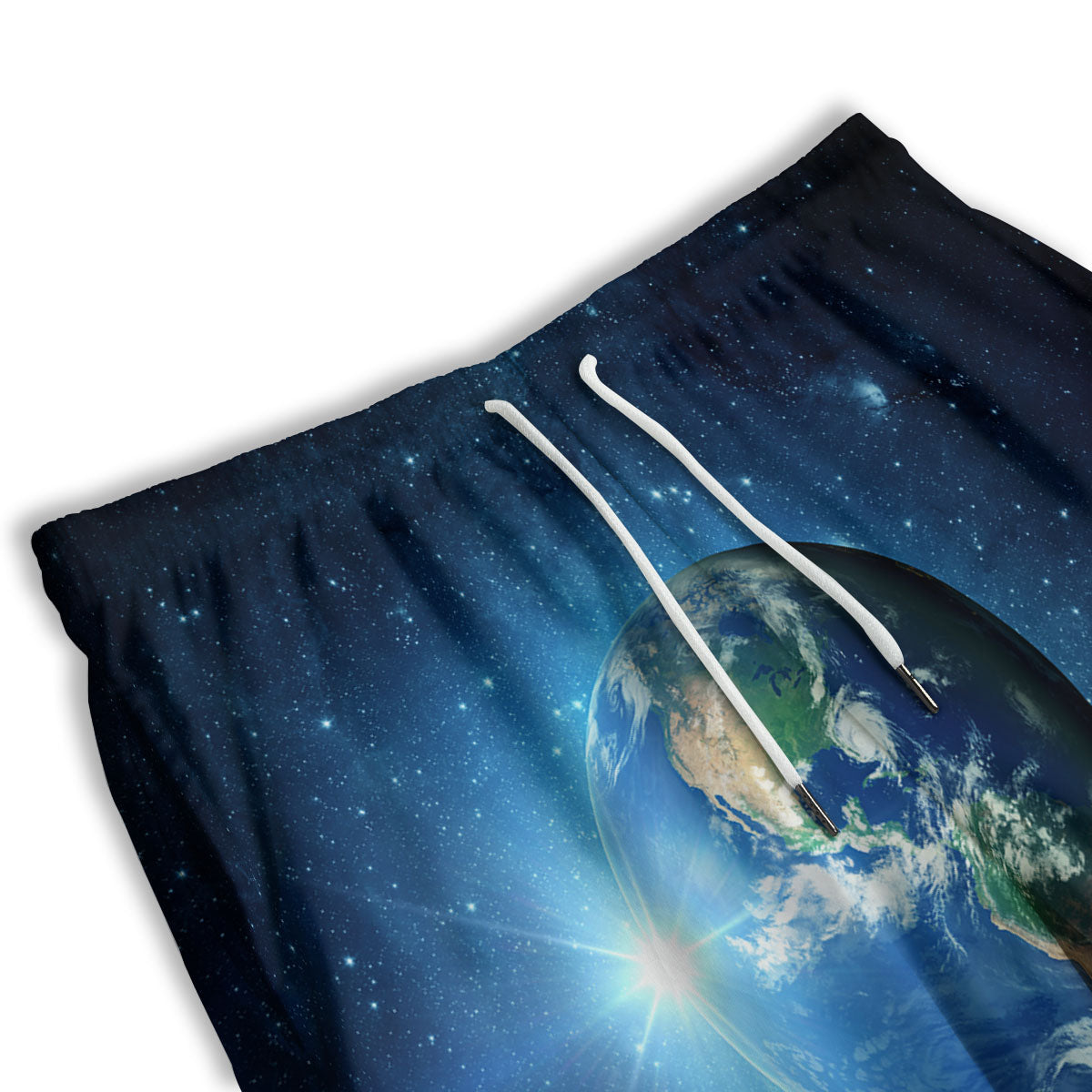 Space Earth Planet And Print Men's Athletic Shorts