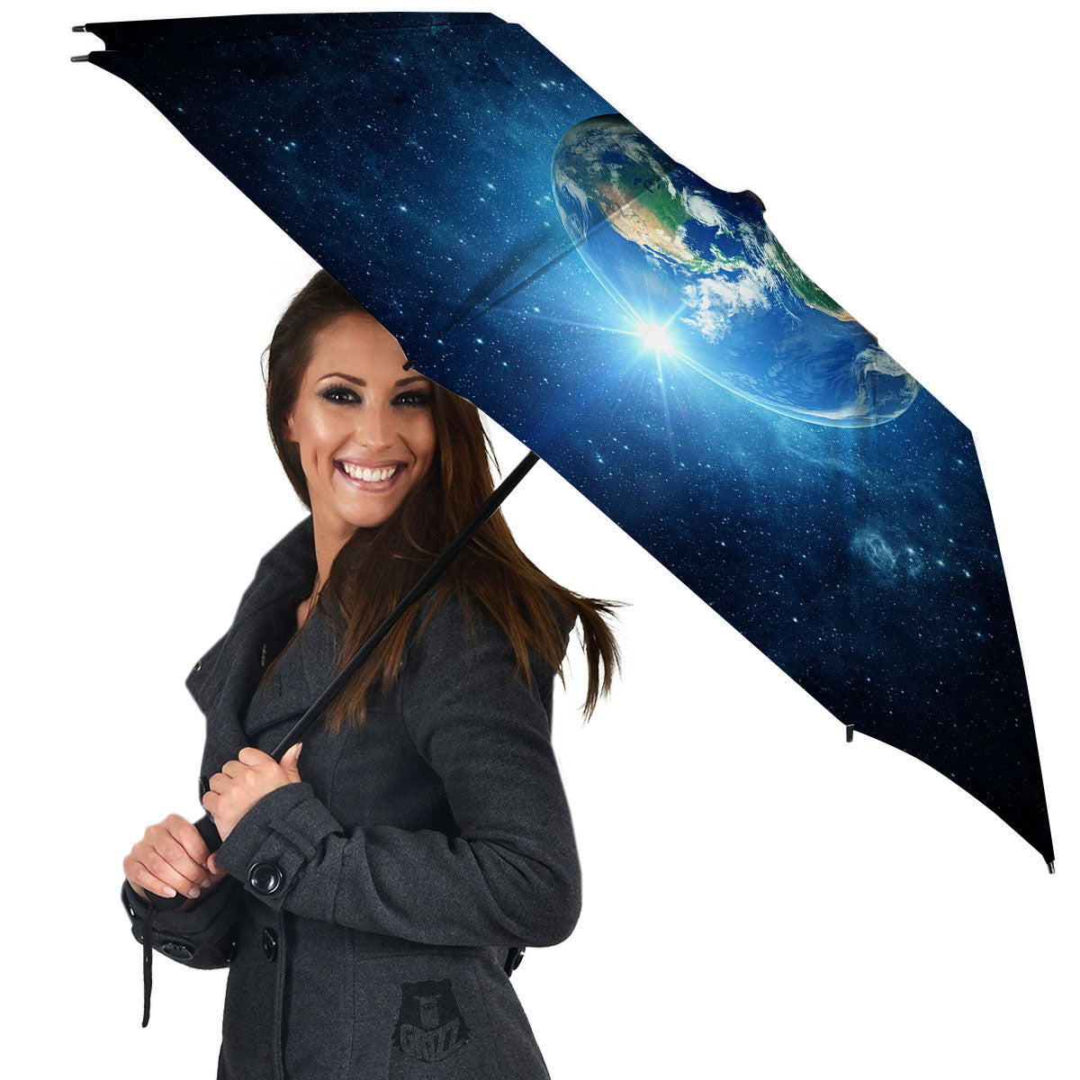 Space Earth Planet And Print Umbrella-grizzshop