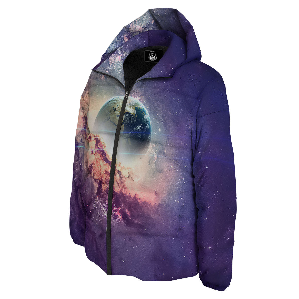 Space Endless Print Down Jacket-grizzshop