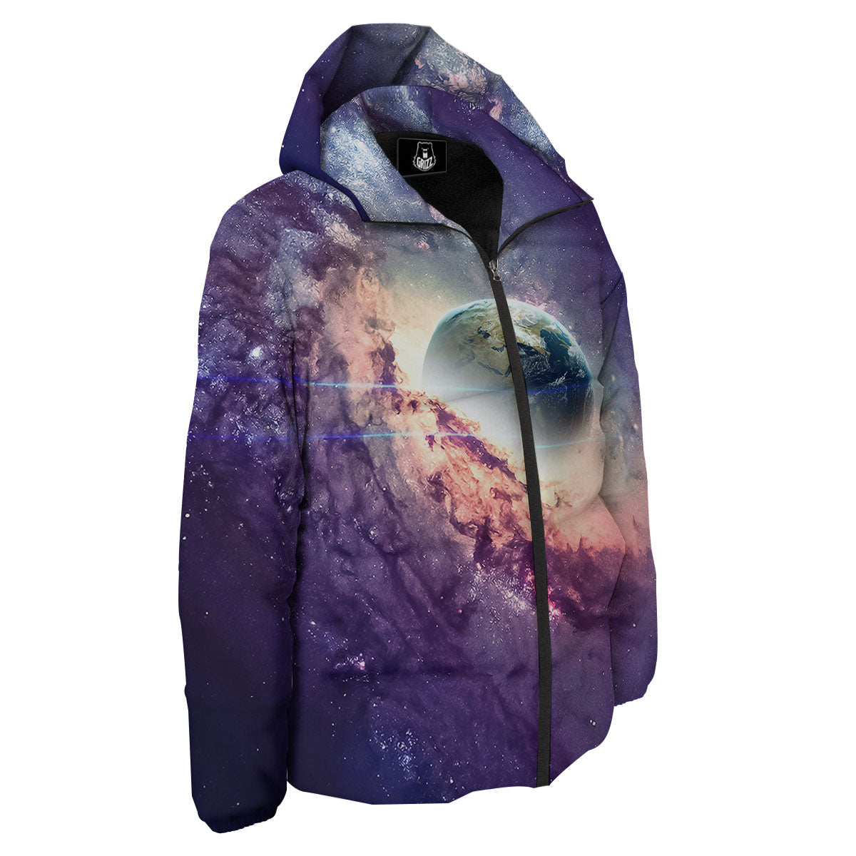 Space Endless Print Down Jacket-grizzshop