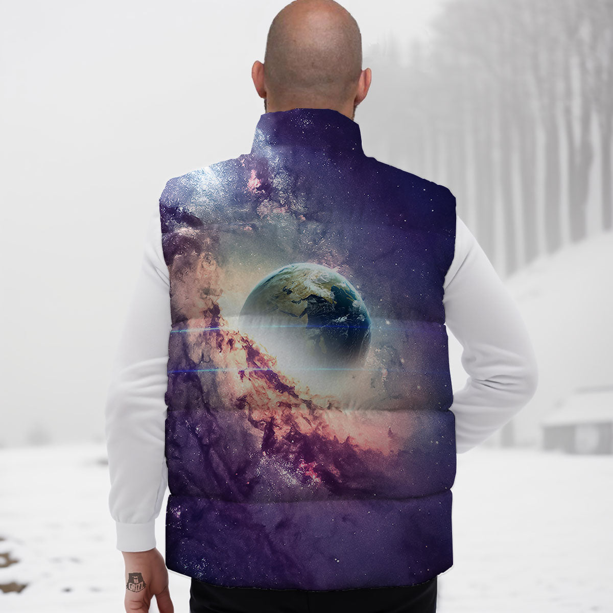 Space Endless Print Down Vest
