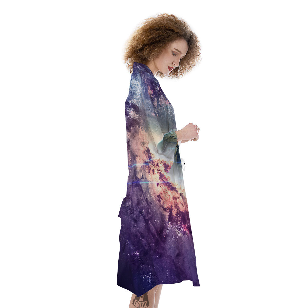 Space Endless Print Kimono-grizzshop