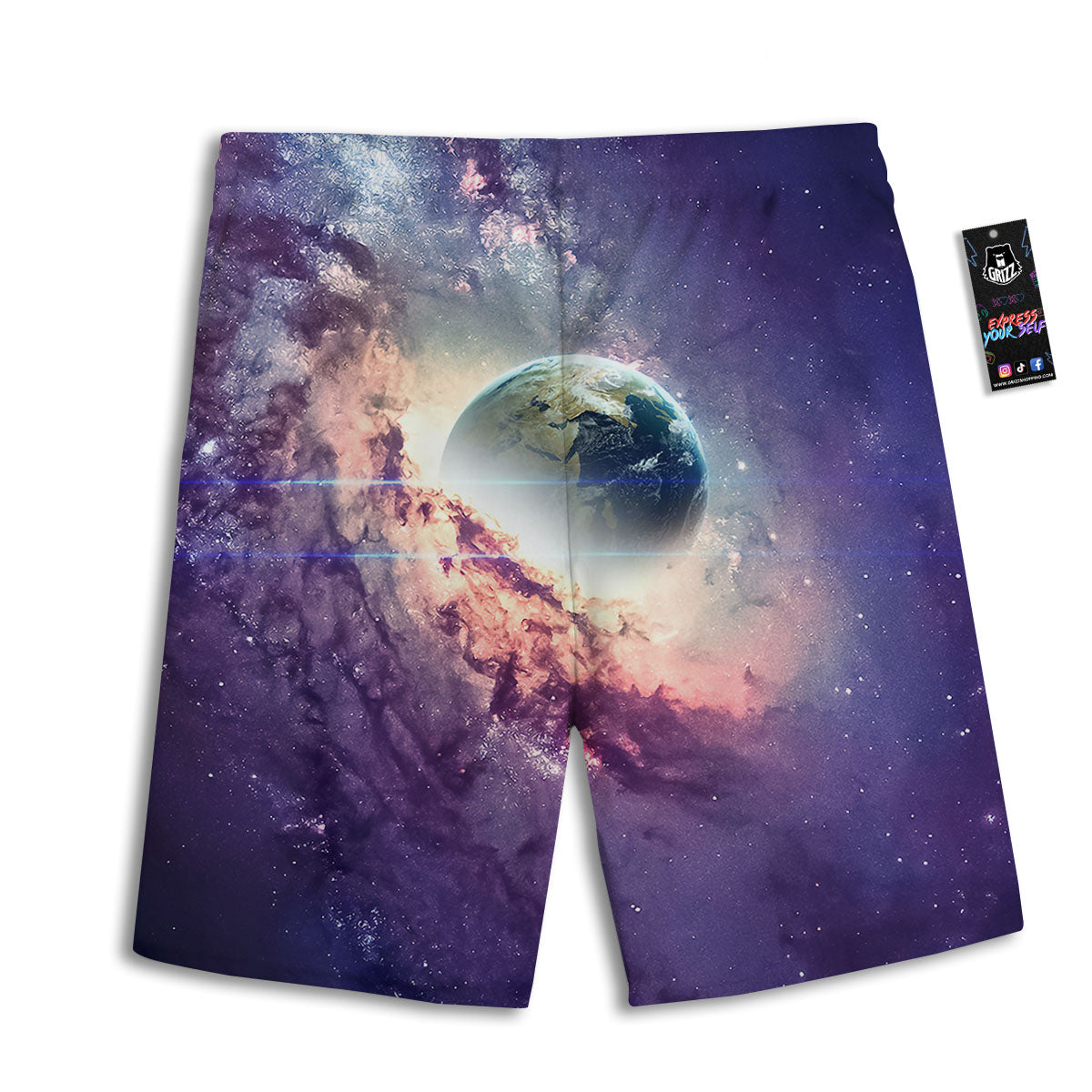 String Lights LED Christmas Print Men's Athletic Shorts