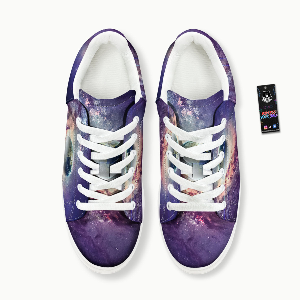 Space Endless Print Platform Shoes-grizzshop