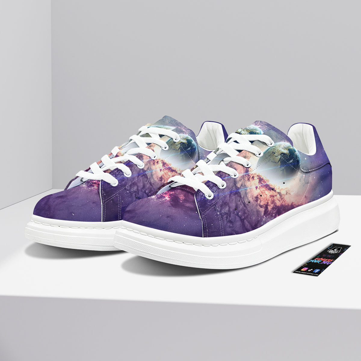 Space Endless Print Platform Shoes-grizzshop