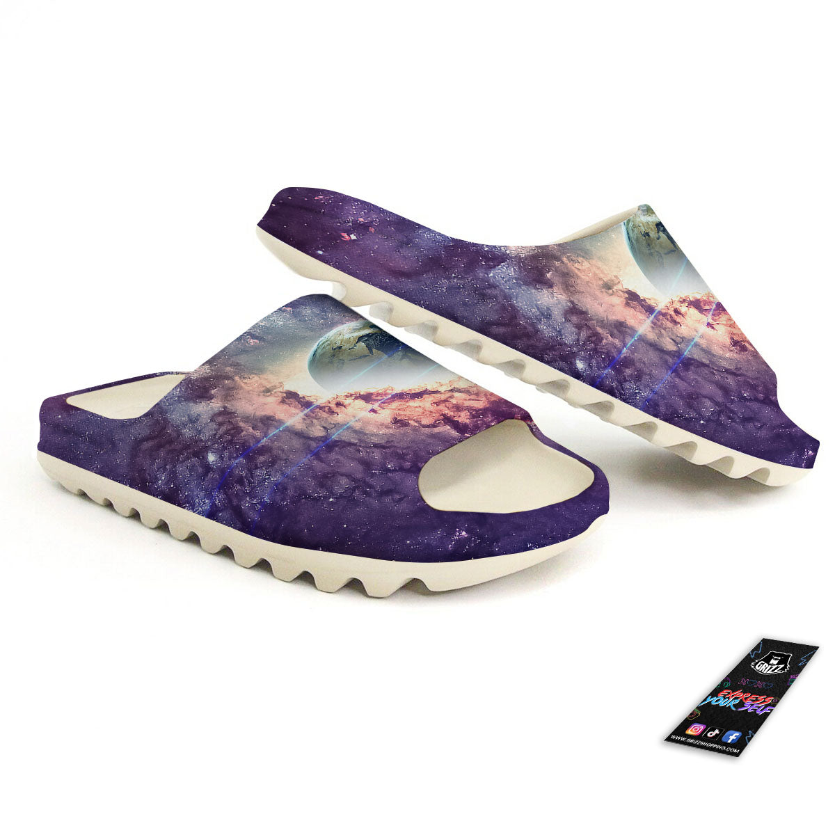 Space Endless Print Sandals-grizzshop