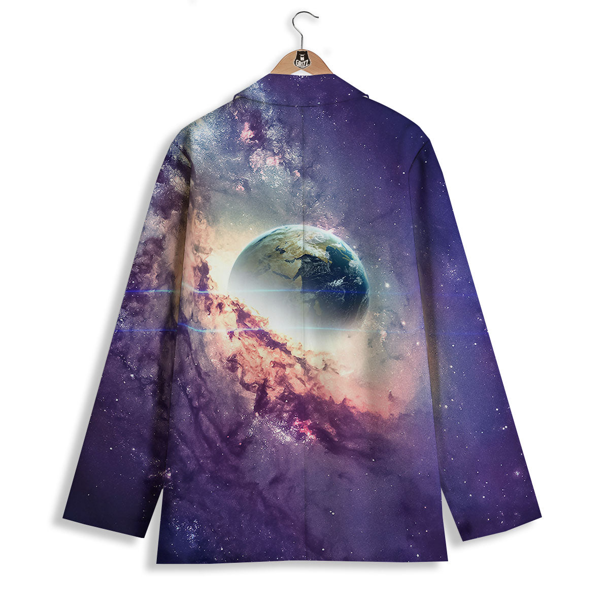 Space Endless Print Women's Blazer-grizzshop