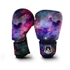 Space Galaxy Purple Stardust Print Boxing Gloves-grizzshop