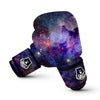 Space Galaxy Purple Stardust Print Boxing Gloves-grizzshop