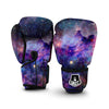 Space Galaxy Purple Stardust Print Boxing Gloves-grizzshop