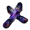 Space Galaxy Purple Stardust Print Muay Thai Shin Guards-grizzshop